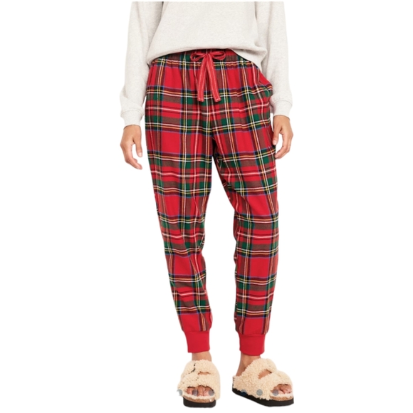 Old Navy Other - Flannel Jogger Pajama Pants with Red Tartan Plaid Print Size XL Old Navy